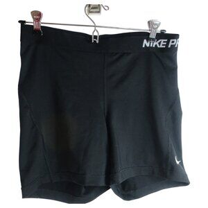 Nike Pro Dri-Fit Activewear Shorts Womens Large Black Gym Training Elastic Waist